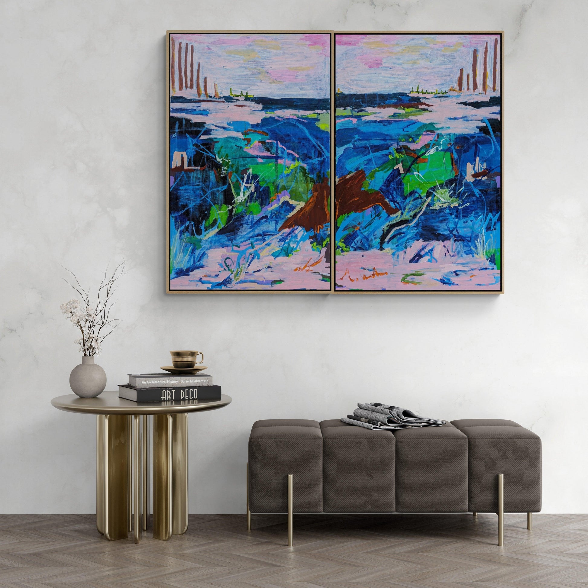 "So Much To Say" ( Set of 2 Paintings) - Alpana Rai Arts