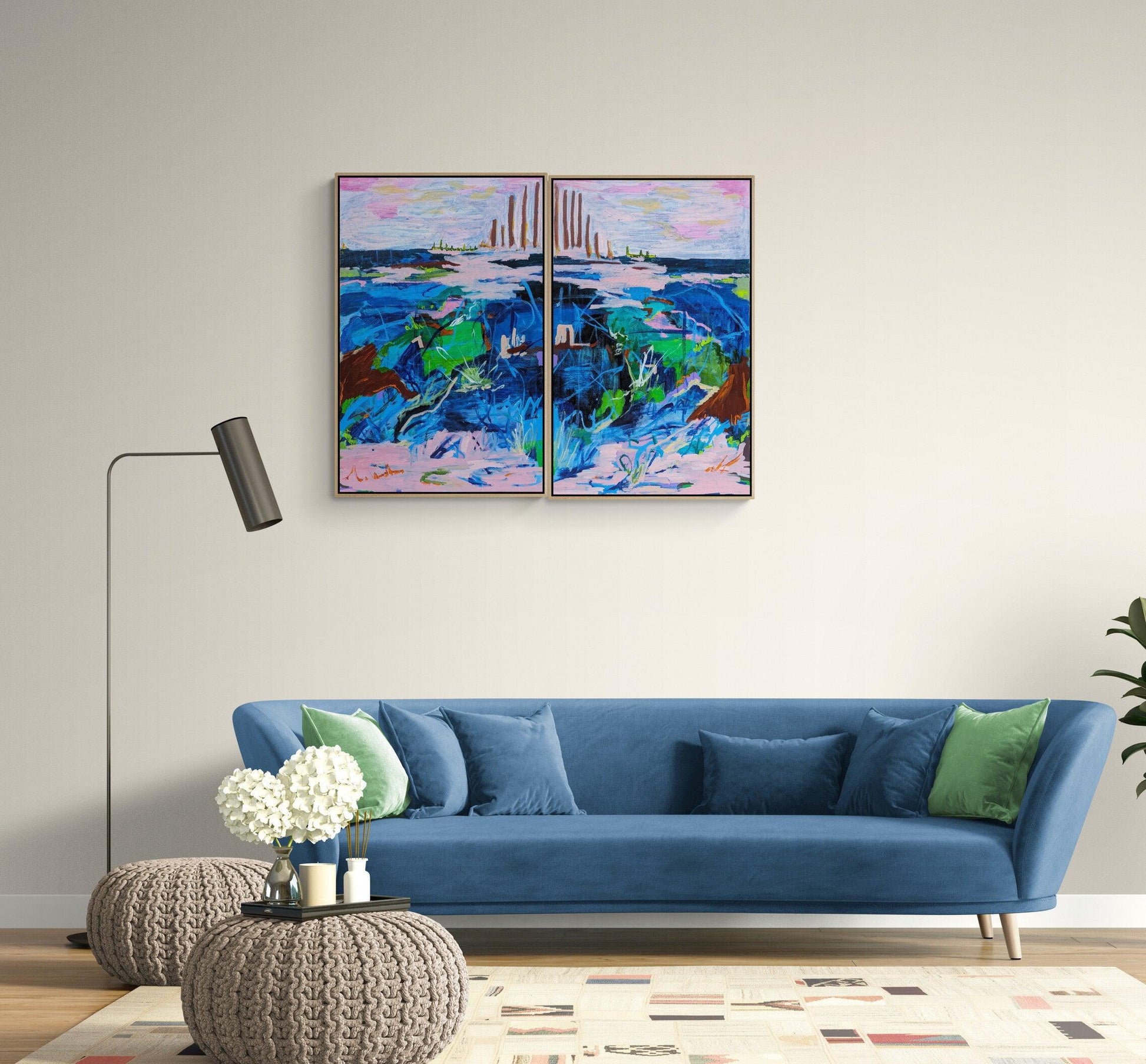 "So Much To Say" ( Set of 2 Paintings) - Alpana Rai Arts