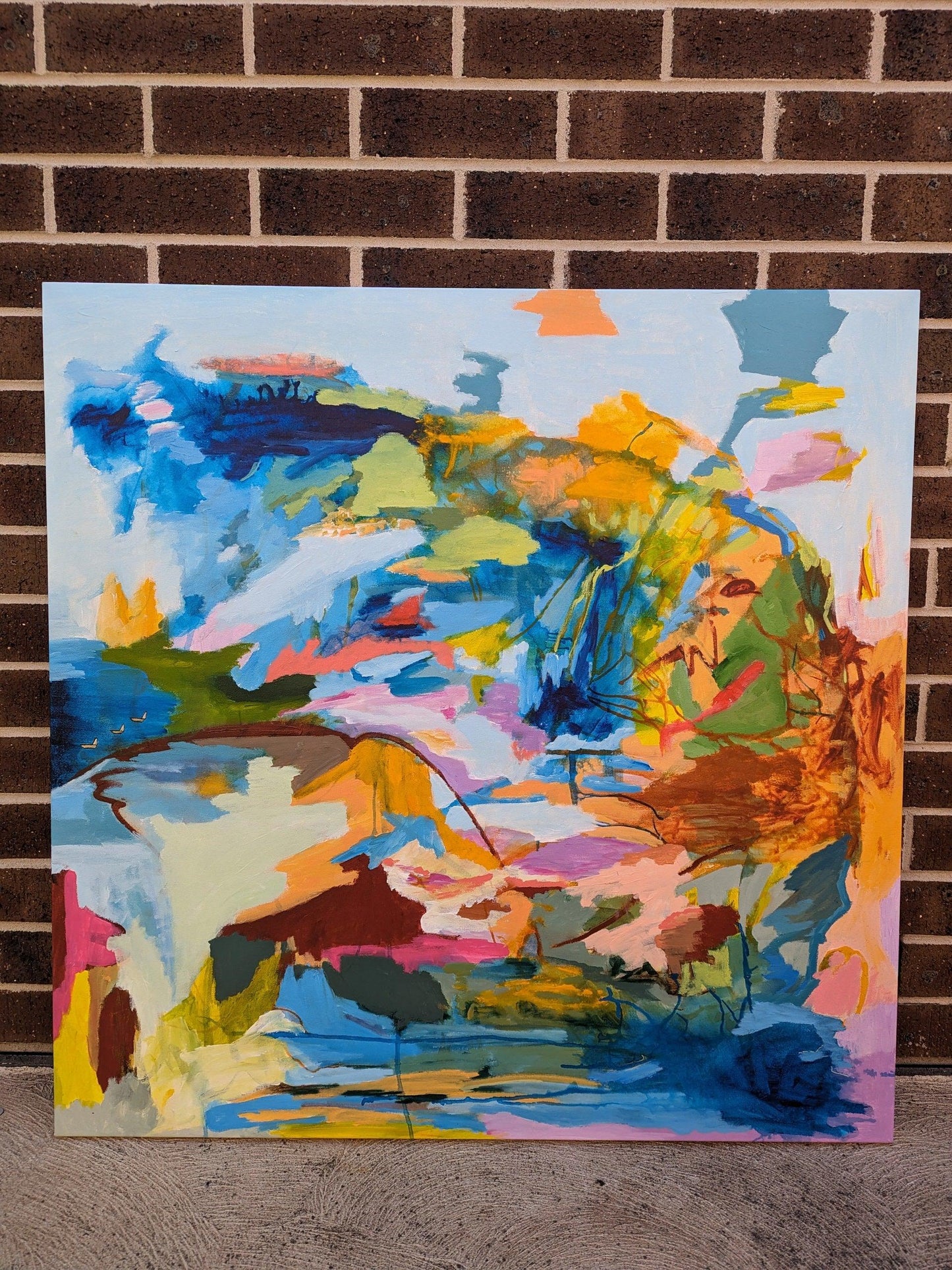 Storms & Rainbows - original Abstract Landscape