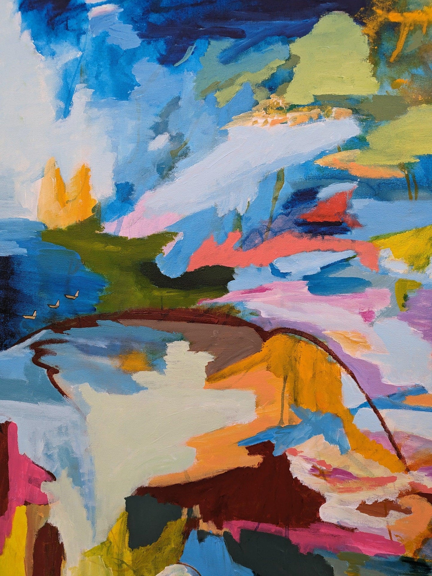 Storms & Rainbows - original Abstract Landscape