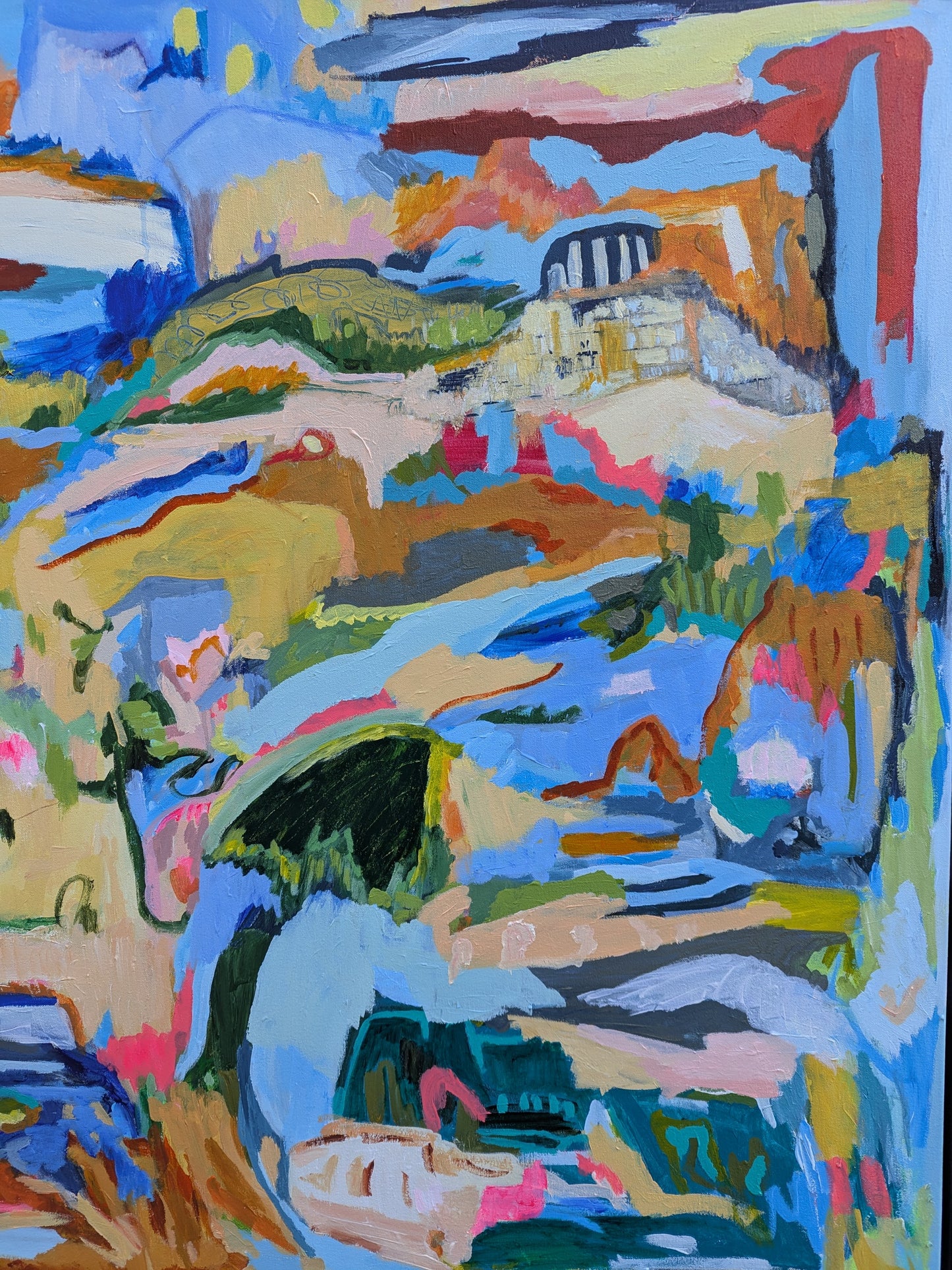 "Mapping the Unseen" Original Abstract Landscape
