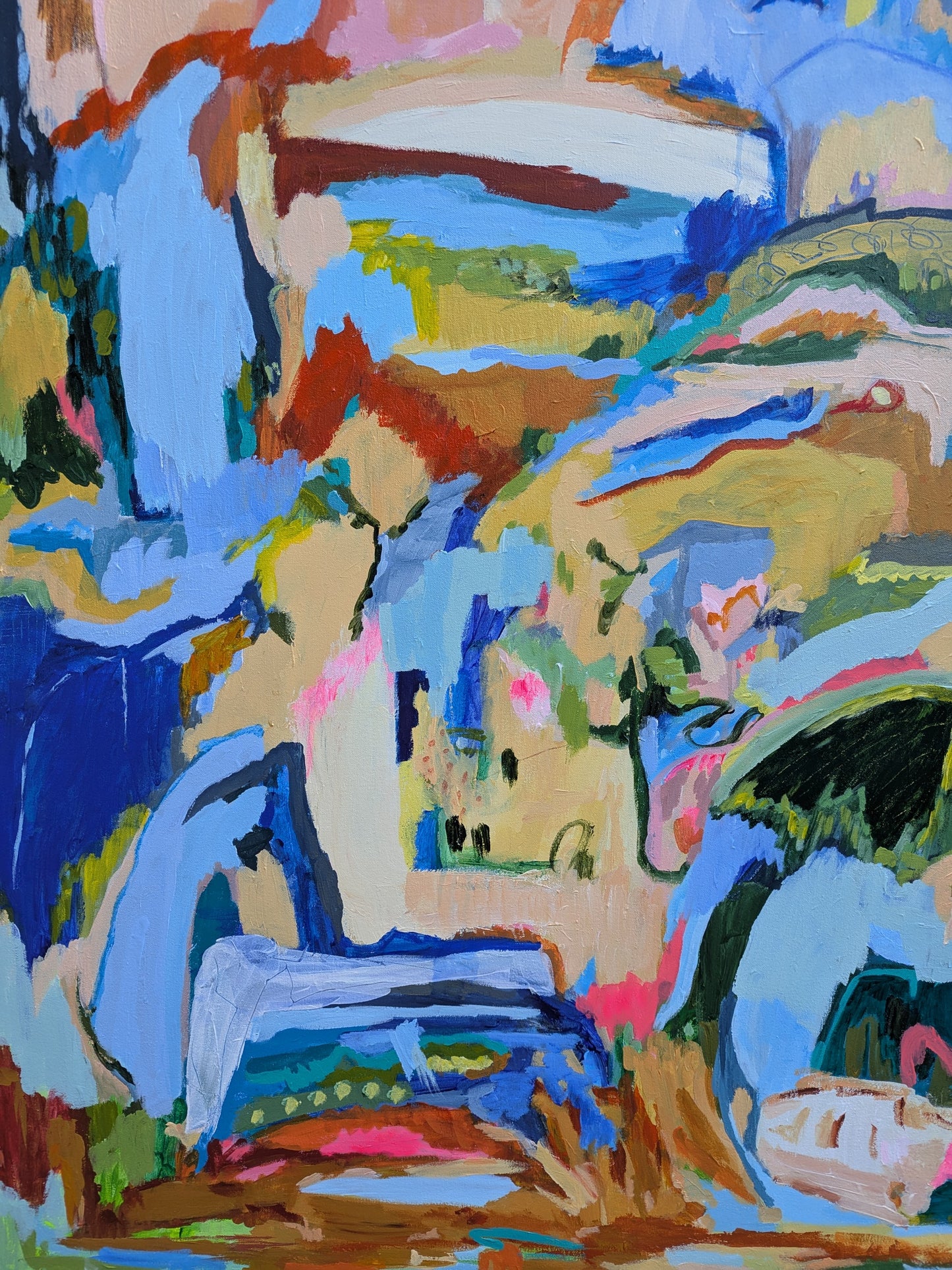 "Mapping the Unseen" Original Abstract Landscape