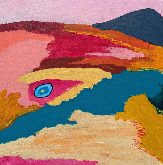 "Ember Valley 3" Colorful Abstract Painting