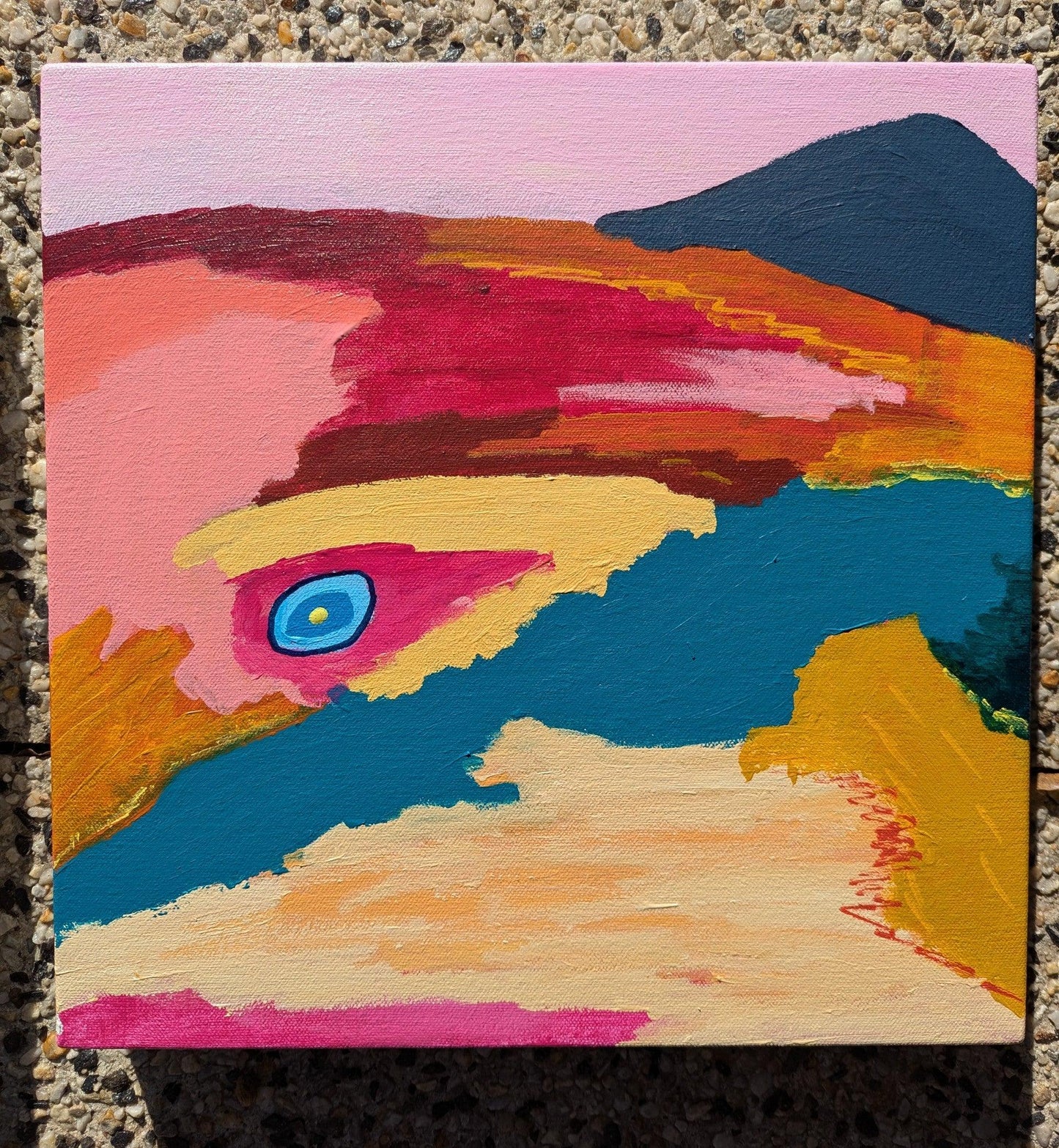 "Ember Valley 3" Colorful Abstract Painting