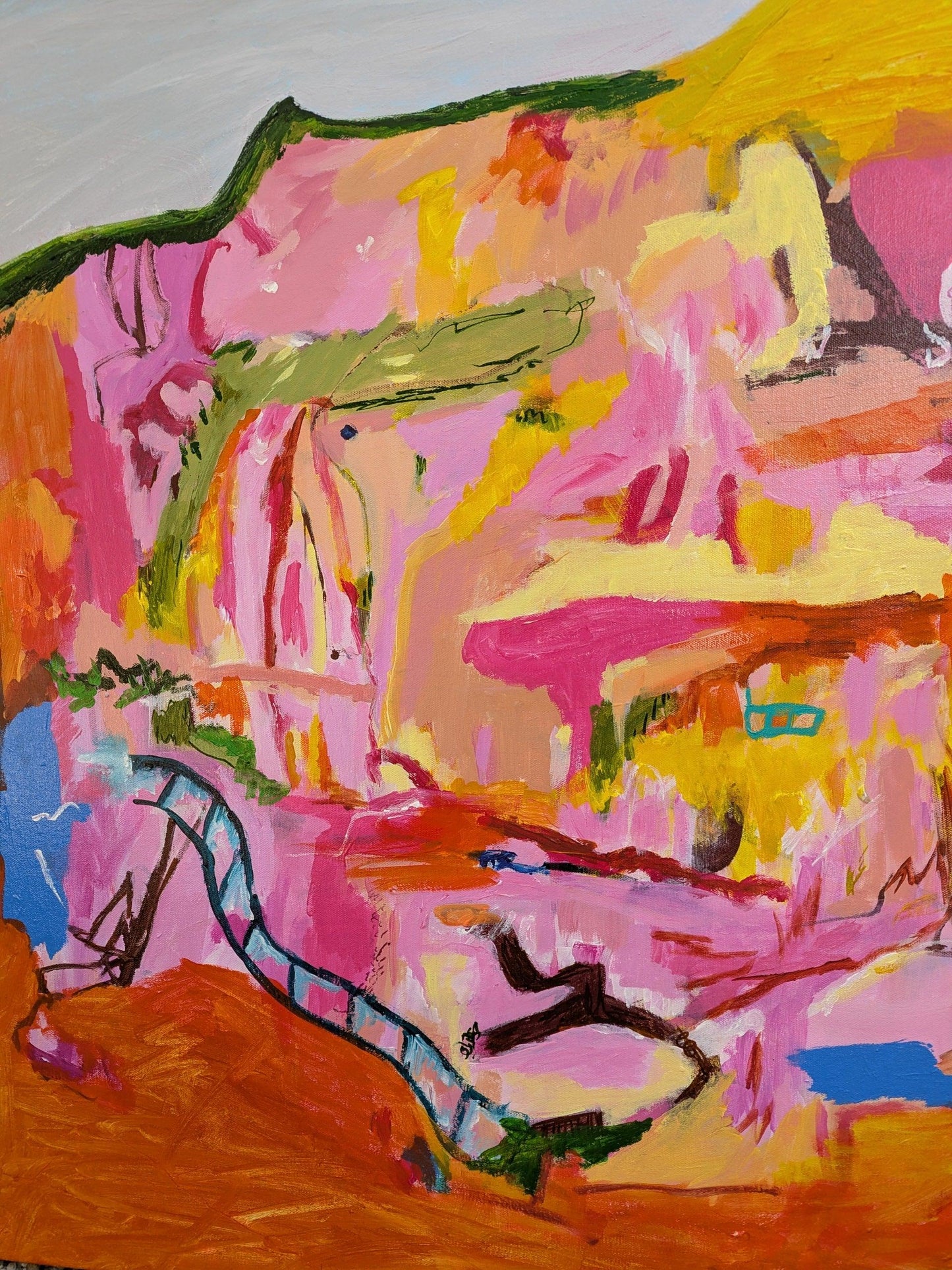 "A Glimpse Of Peace" Original Abstract Landscape By Alpana Rai