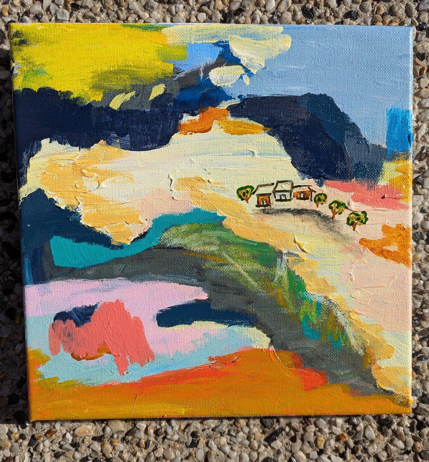 "In the stillness, we found a place" Original painting By Alpana Rai