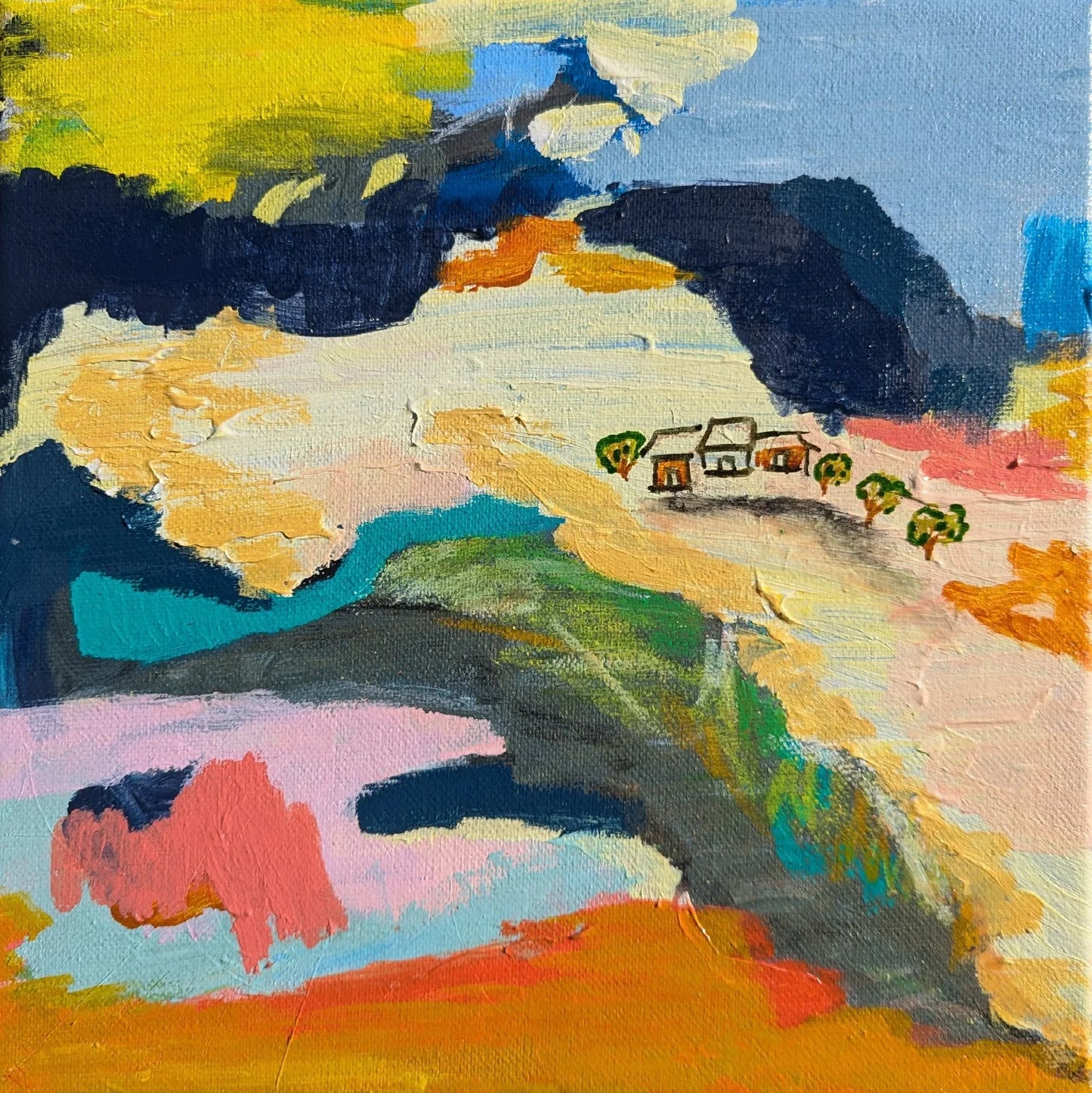 "In the stillness, we found a place" Original painting By Alpana Rai