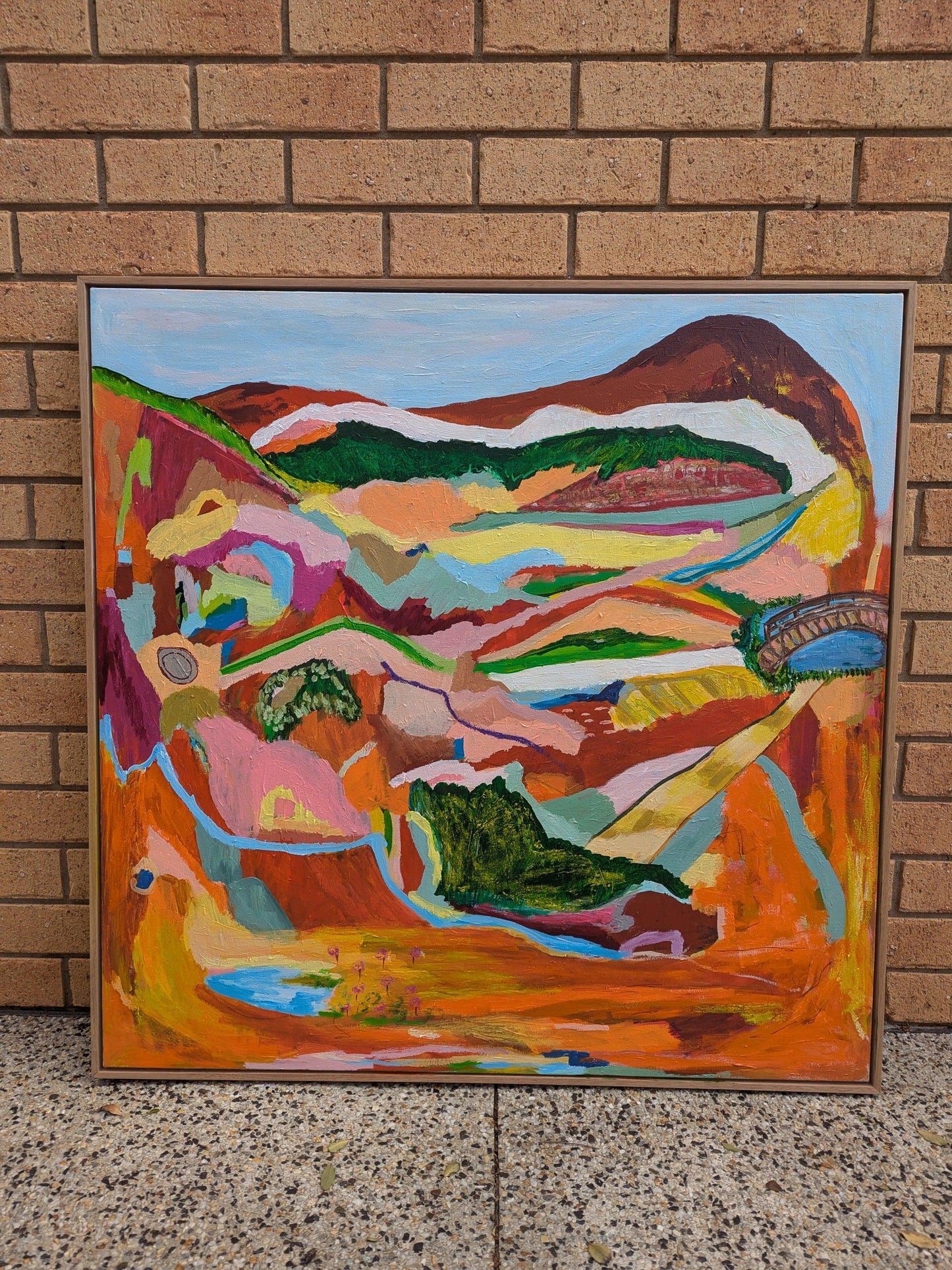 "Hope and Happiness" original Abstract Landscape By Alpana Rai