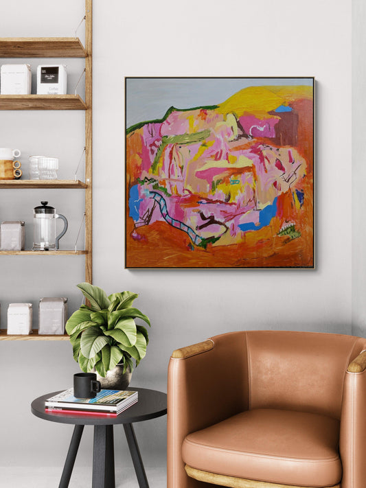 "A Glimpse Of Peace" Original Abstract Landscape By Alpana Rai