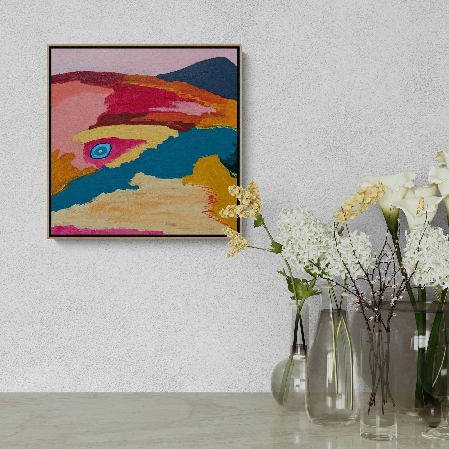 "Ember Valley 3" Colorful Abstract Painting