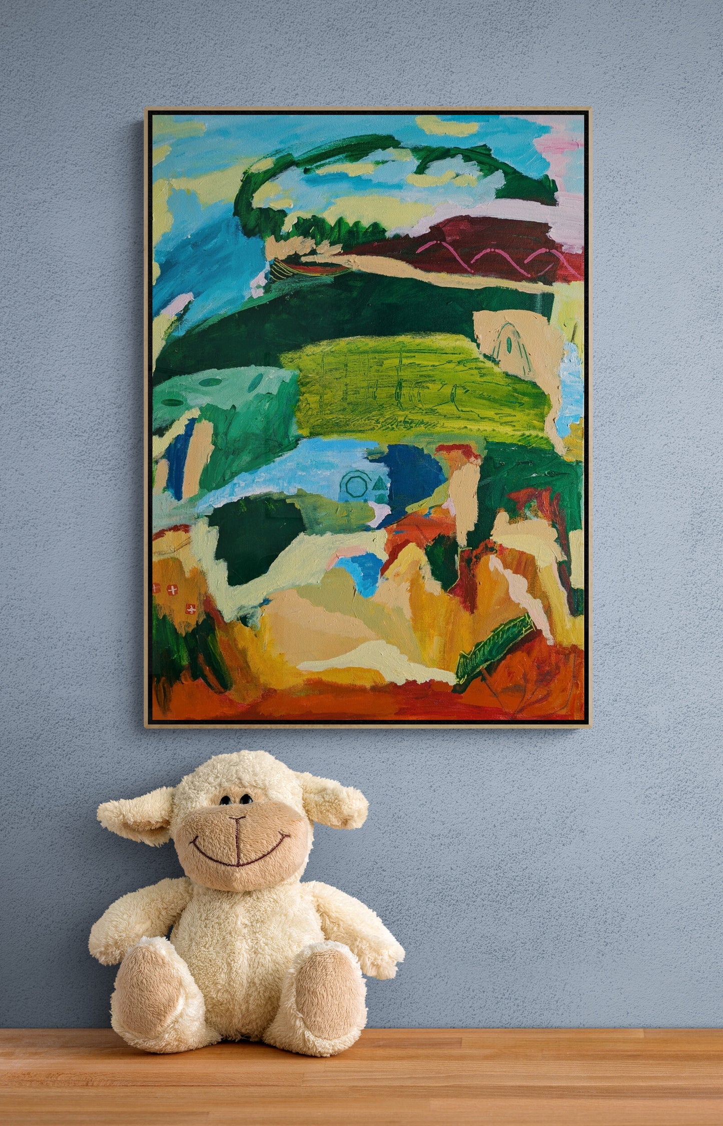 “The Land Remembers” original painting by Alpana Rai
