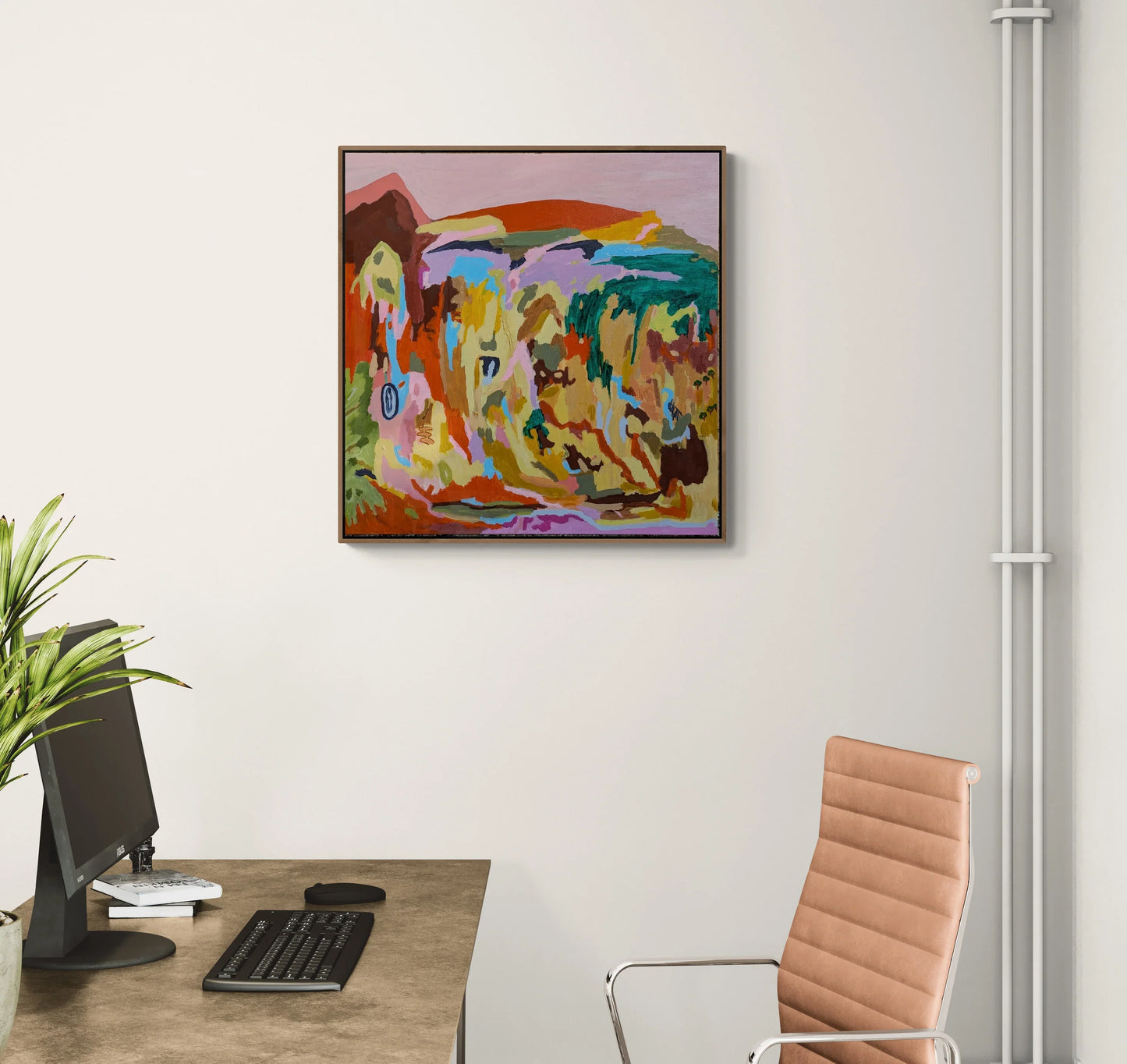 acrylic on canvas abstract Landscape by Alpana Rai