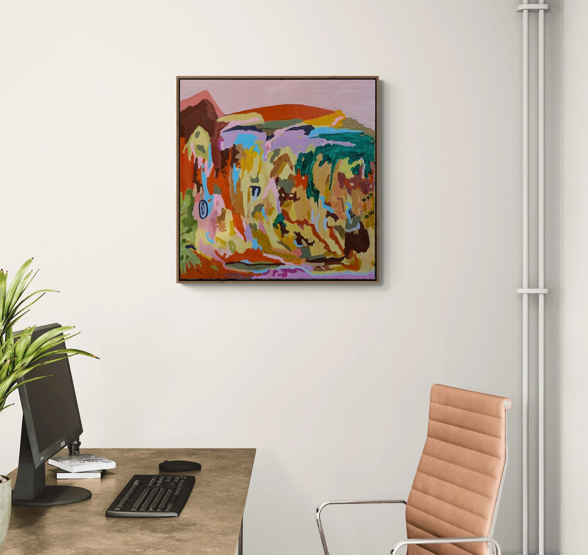 acrylic on canvas abstract Landscape by Alpana Rai