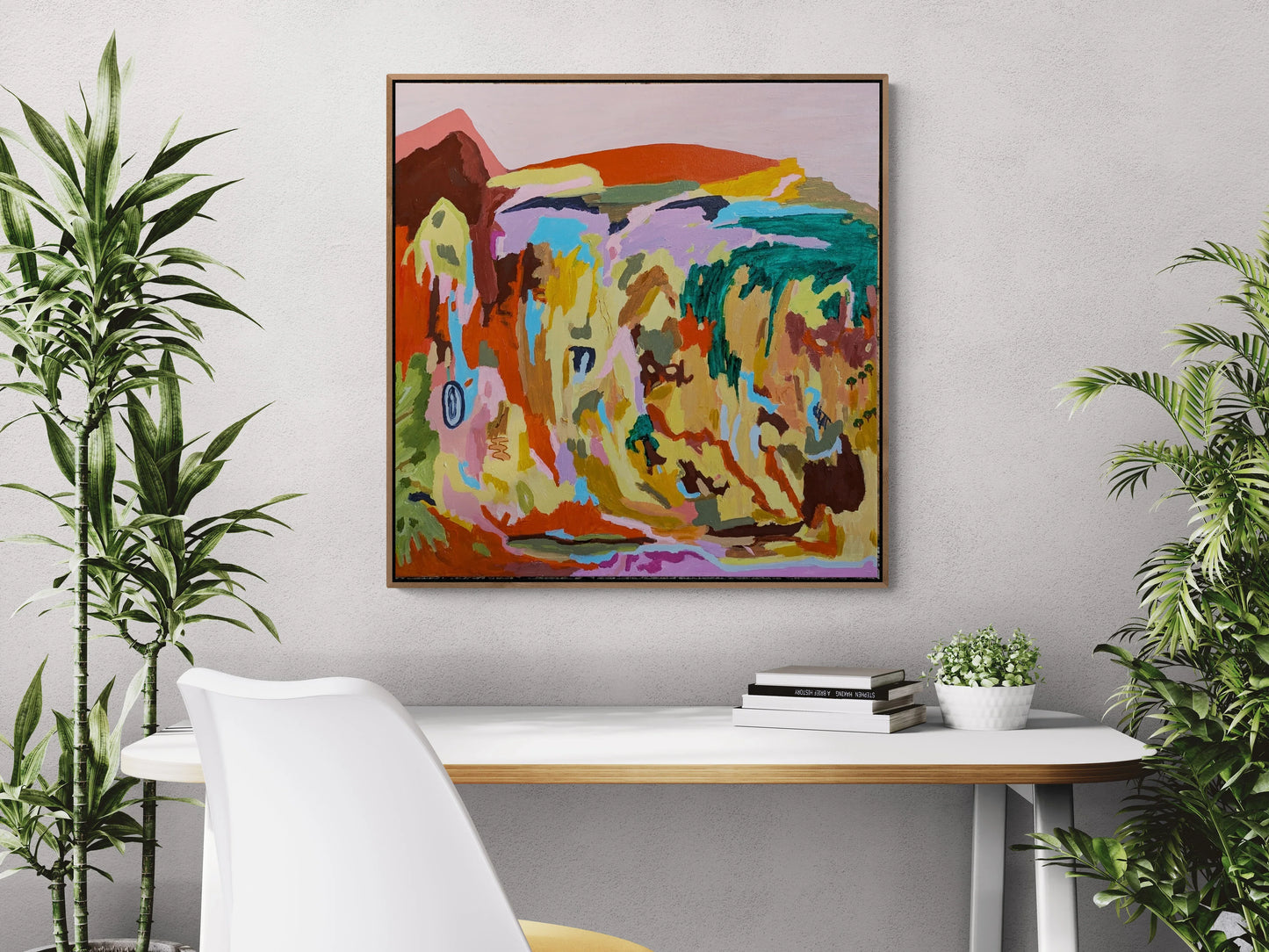 When There Are No Words  acrylic abstract landscape by Alpana Rai, In situ