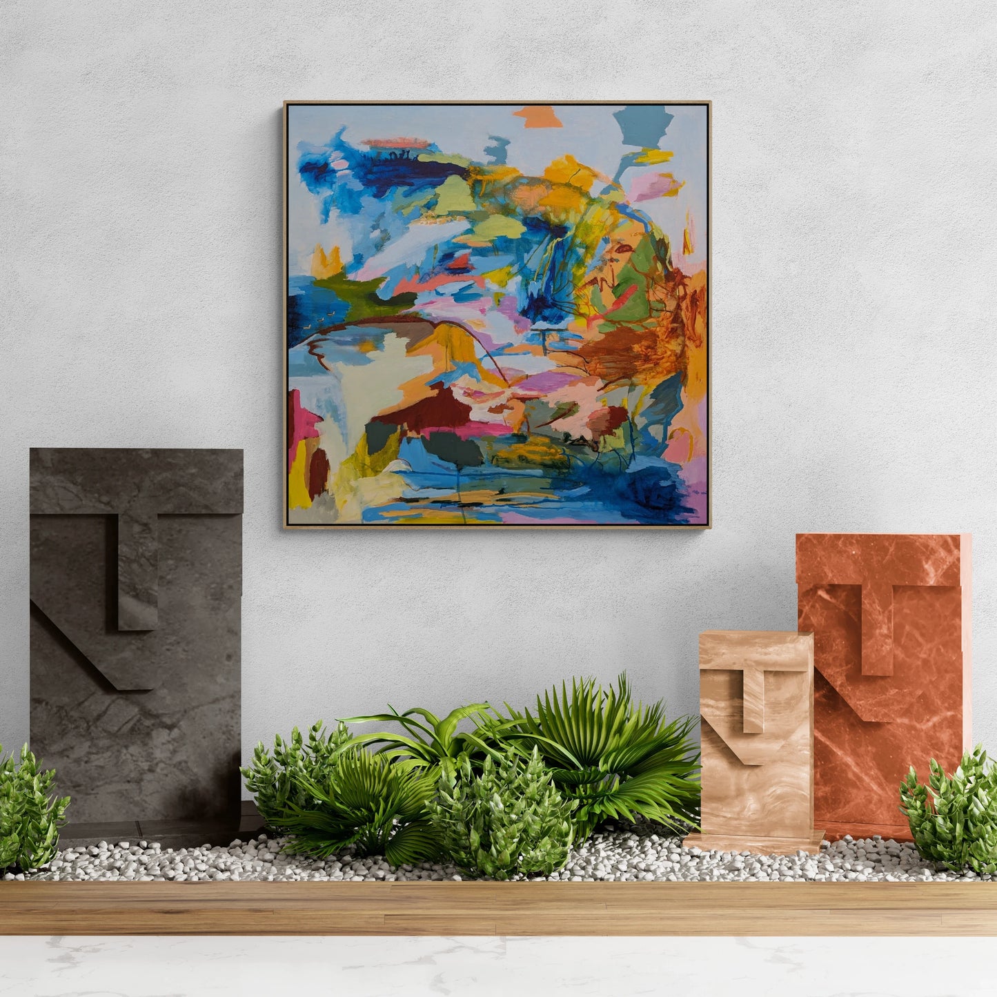 Storms & Rainbows - original Abstract Landscape