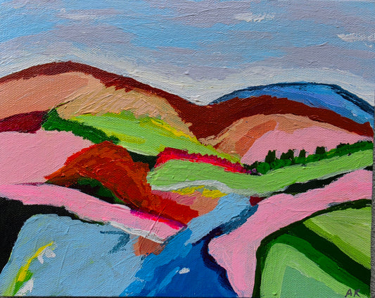 Morning Walk -Original Abstract Landscape Painting
