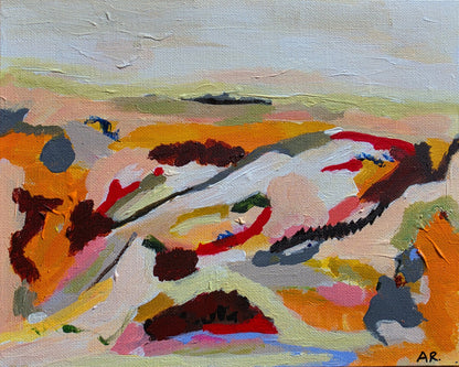 Traces Across the Land – Original Abstract Landscape Painting