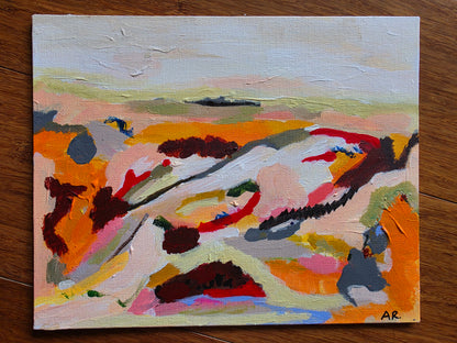 Traces Across the Land – Original Abstract Landscape Painting