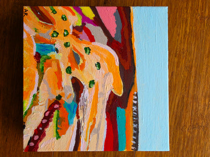 Following the Sunlit Track – Original Abstract Landscape Painting