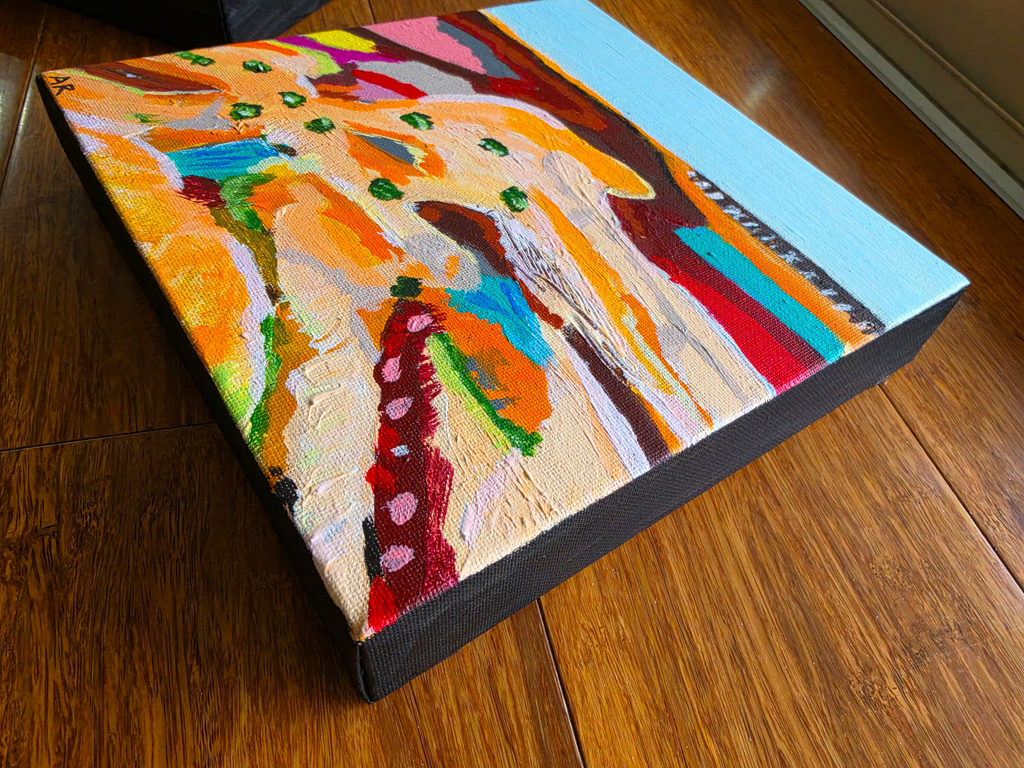 Following the Sunlit Track – Original Abstract Landscape Painting