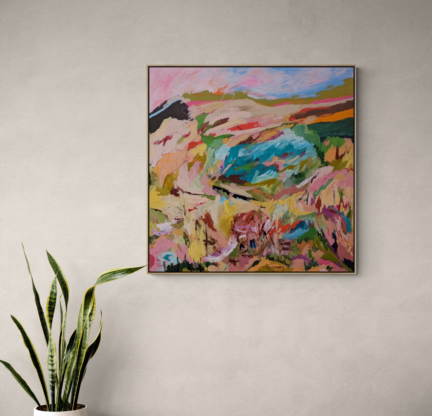 "I am Fearless & Therefore Powerful abstract painting by Alpana Rai Arts