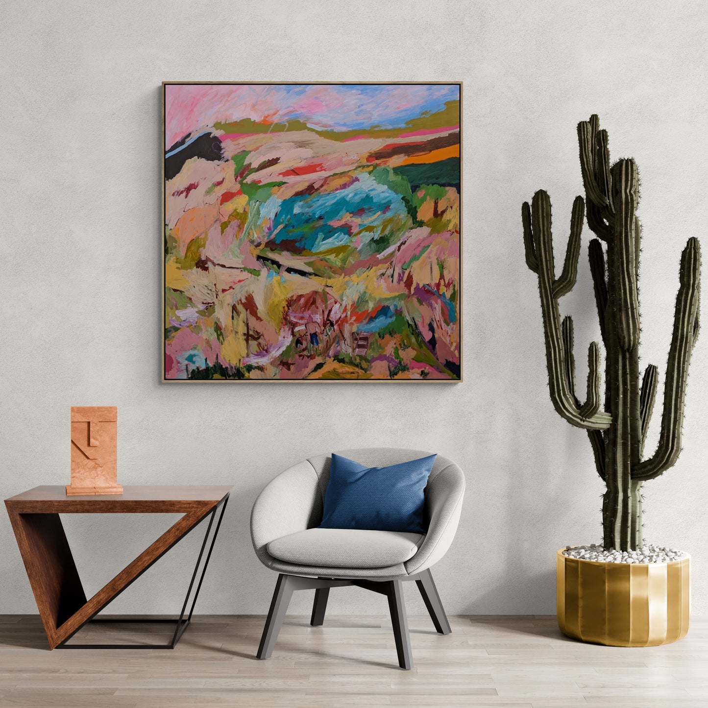 I am Fearless & Therefore Powerful painting in home interiors