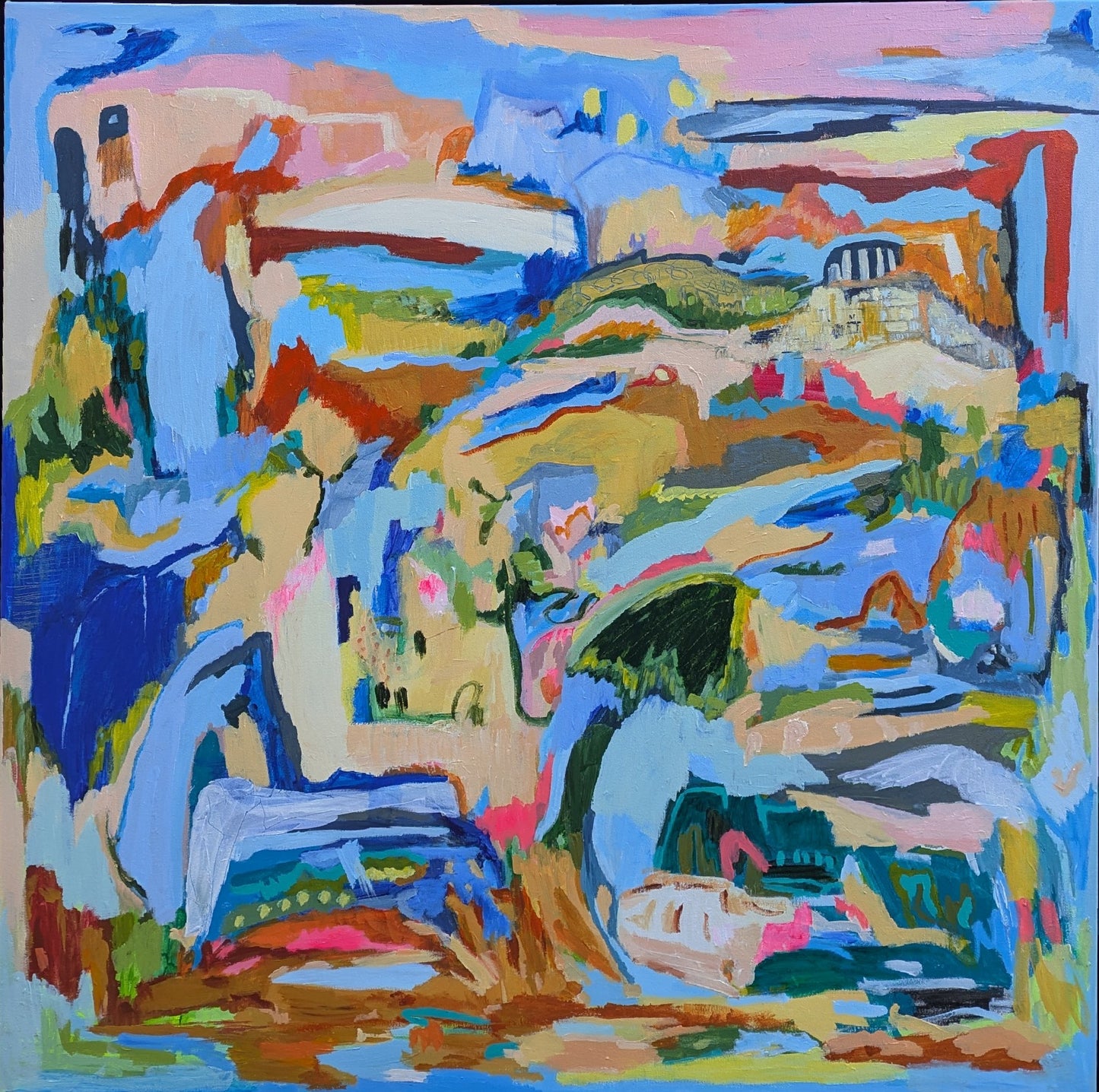 "Mapping the Unseen" Original Abstract Landscape