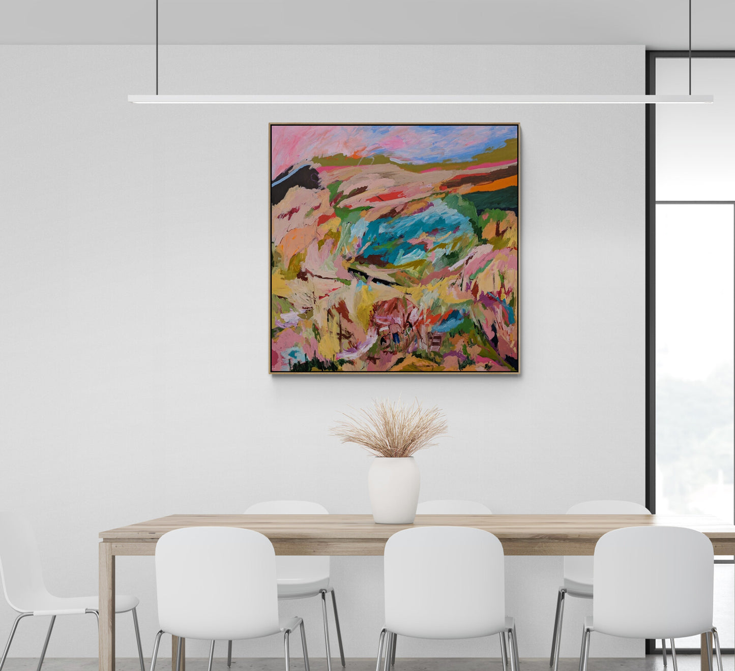 I am Fearless & Therefore Powerful painting in home staging