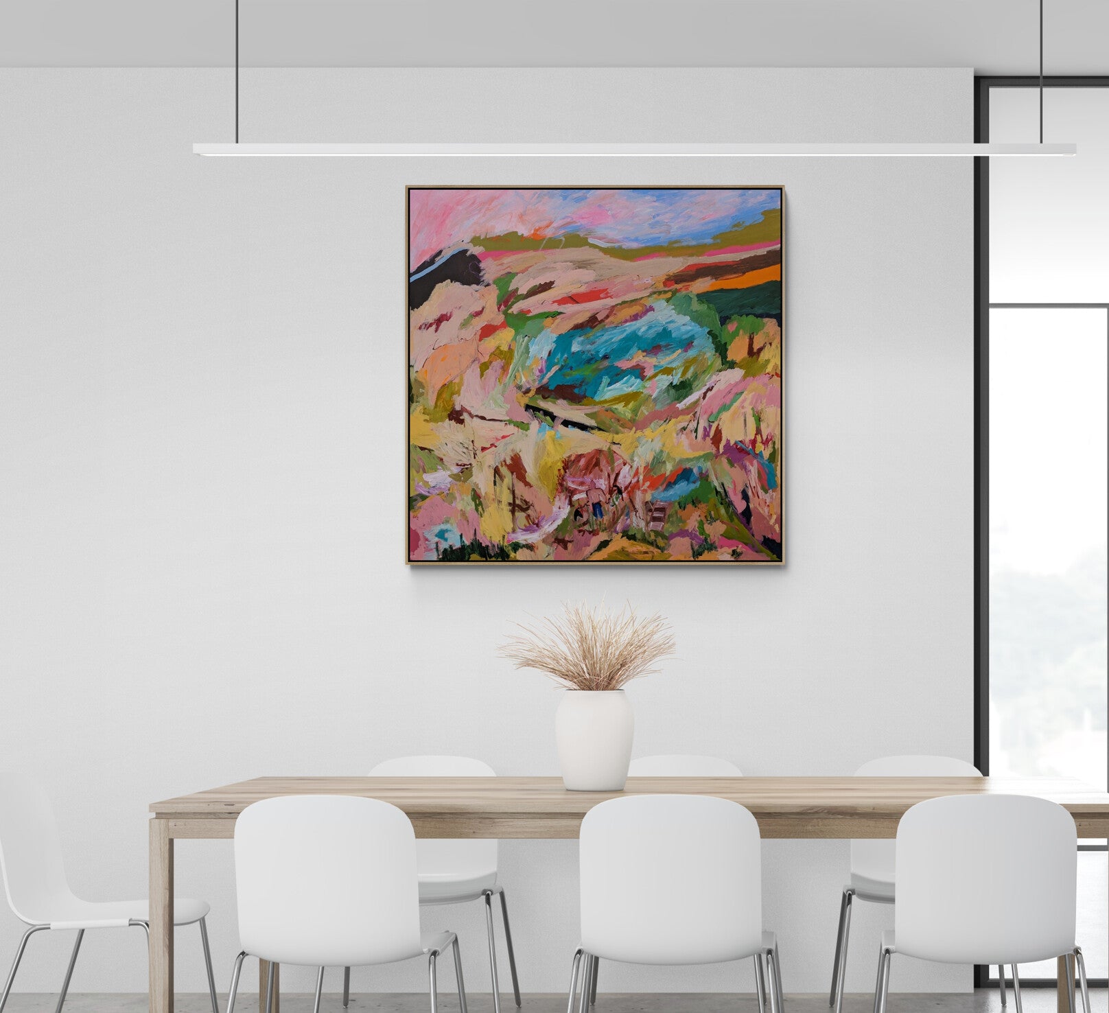 I am Fearless & Therefore Powerful painting in home staging