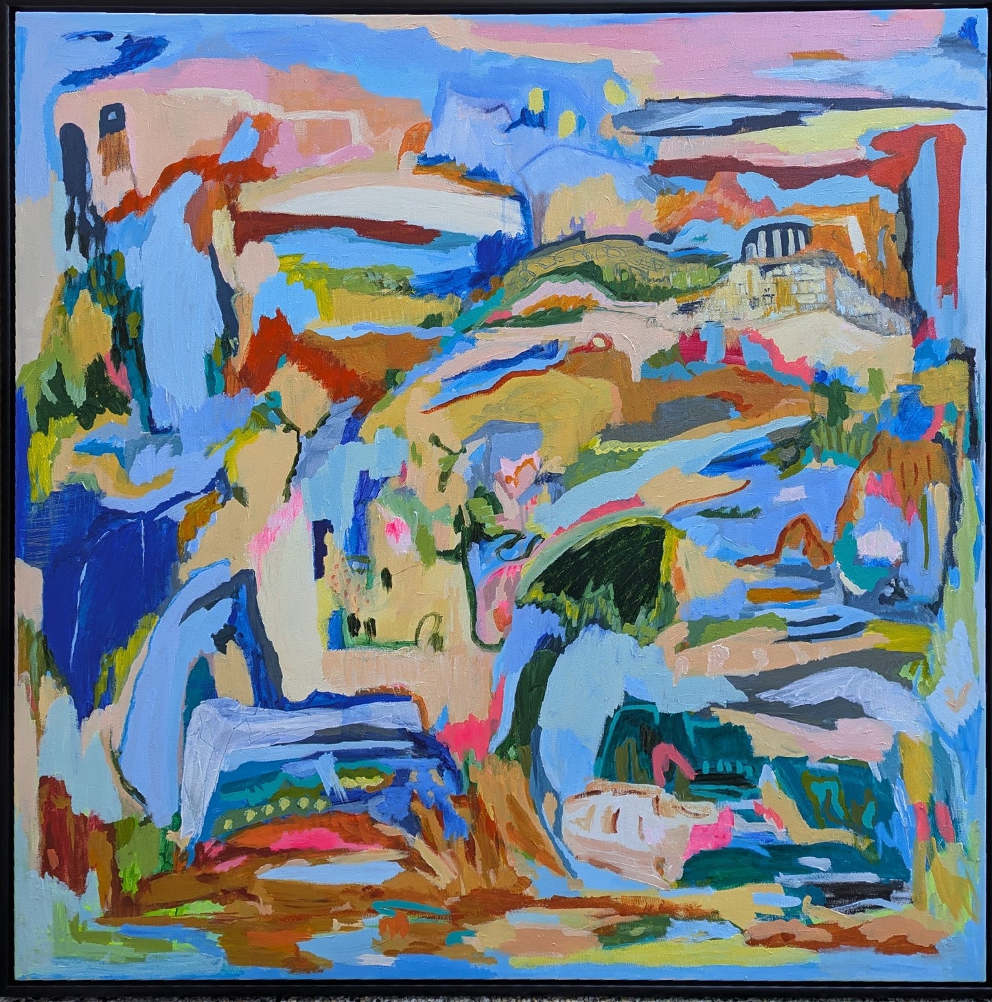 "Mapping the Unseen" Original Abstract Landscape
