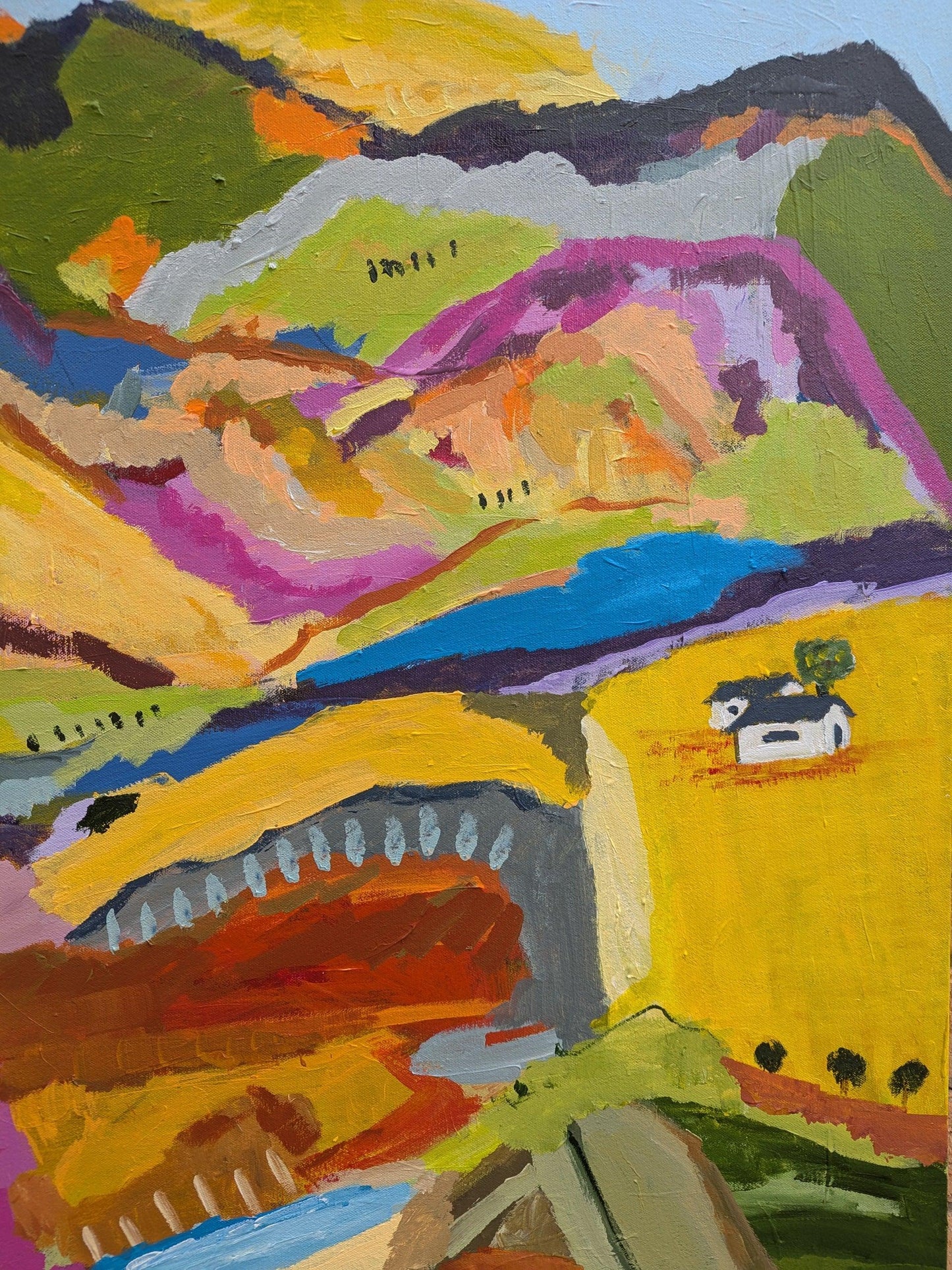 "Lets enjoy the Weekned " Original Art by Alpana Rai