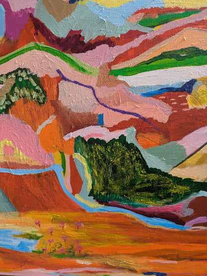 "Hope and Happiness" original Abstract Landscape By Alpana Rai