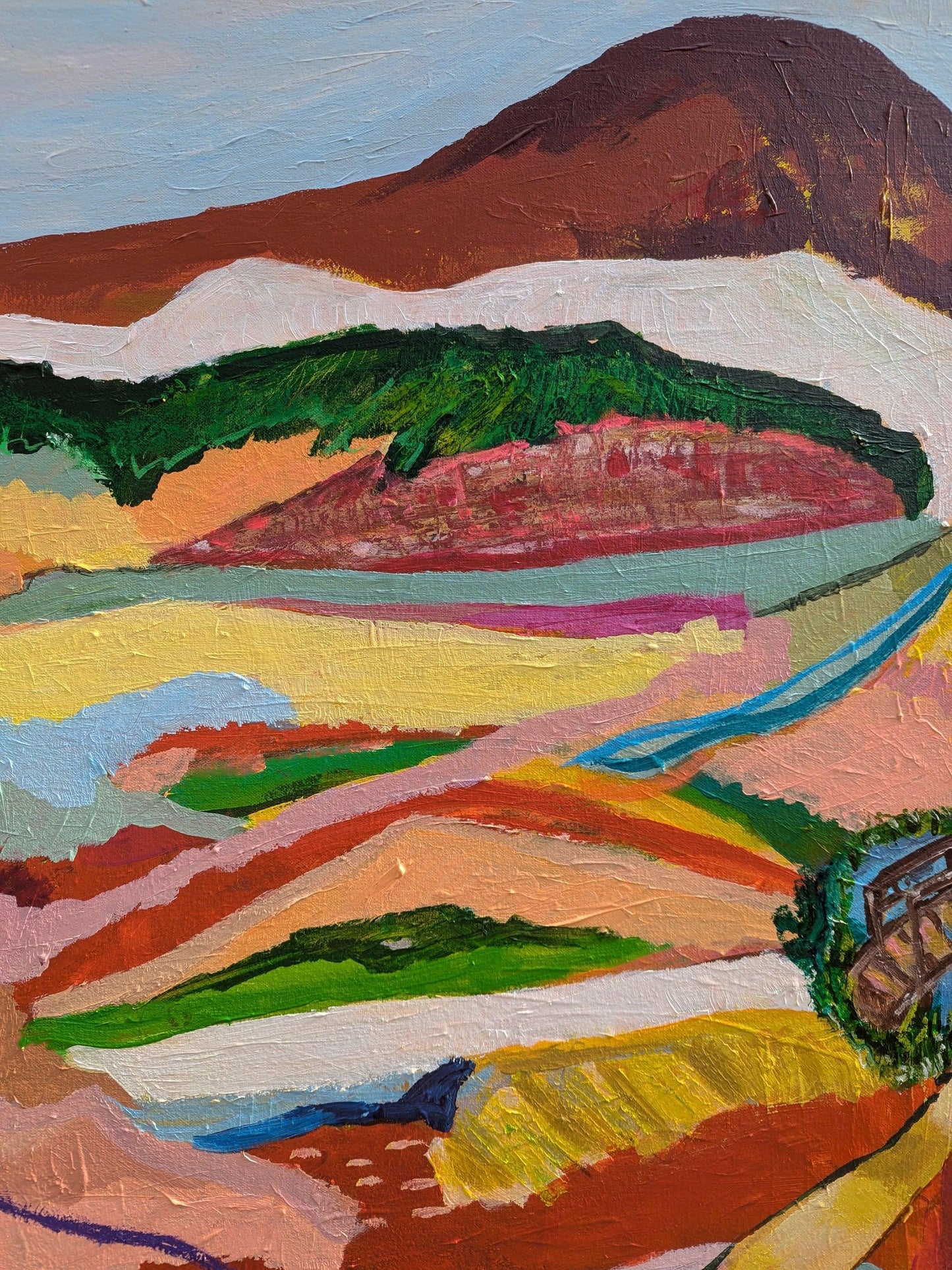 "Hope and Happiness" original Abstract Landscape By Alpana Rai
