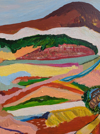 "Hope and Happiness" original Abstract Landscape By Alpana Rai