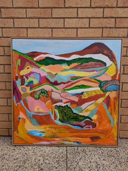 "Hope and Happiness" original Abstract Landscape By Alpana Rai