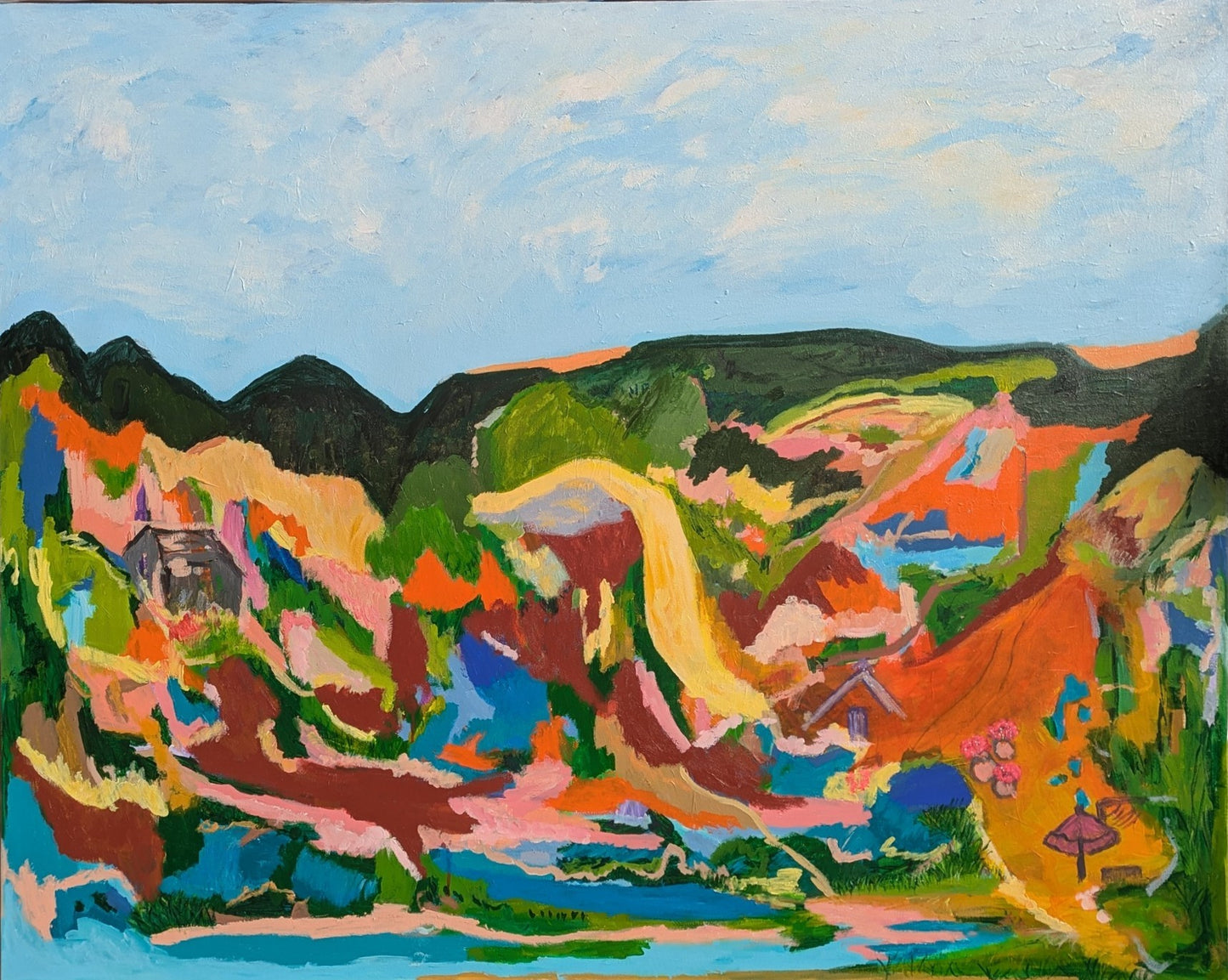 "Unchanged" Original Abstract Landscape By Alpana Rai
