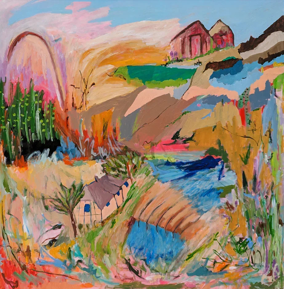 Abstract landscape fine art print by Australian artist Alpana Rai