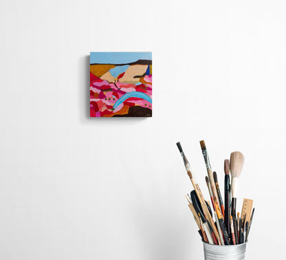 Where the Wild Hills Bloom – Small Original Landscape Painting