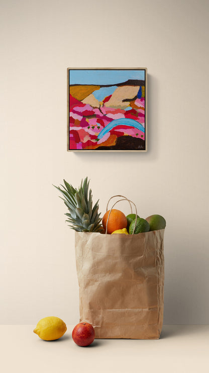 Where the Wild Hills Bloom – Small Original Landscape Painting