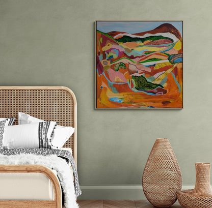 "Hope and Happiness" original Abstract Landscape By Alpana Rai