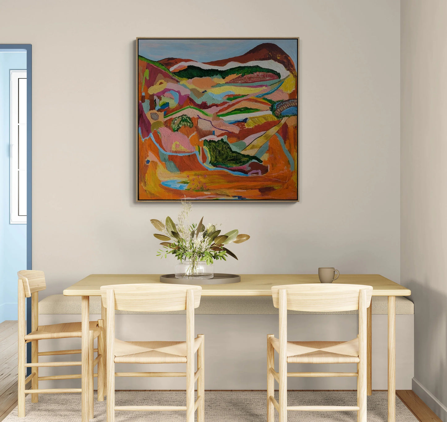 "Hope and Happiness" original Abstract Landscape By Alpana Rai