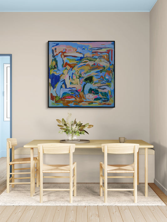 "Mapping the Unseen" Original Abstract Landscape