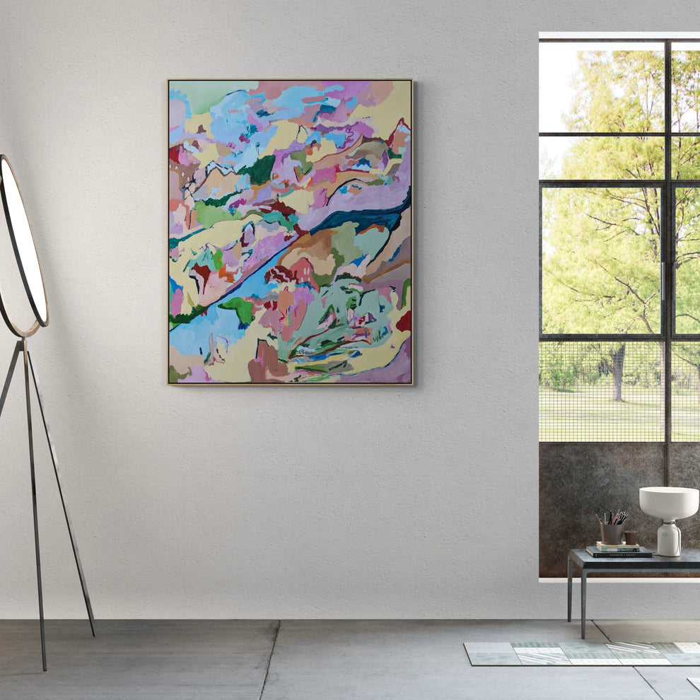 Zone Abstract Comfort Zone- Abstract landscape Painting By Alpana Rai – Alpana Rai Arts